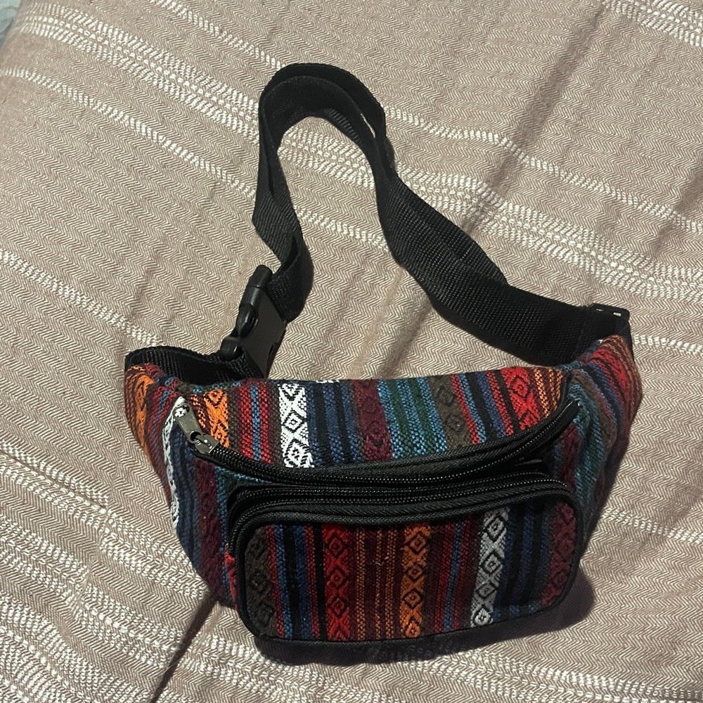 Colorful Striped Fanny Pack